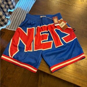 Mitchell & Ness Blue and Red Athletic Shorts